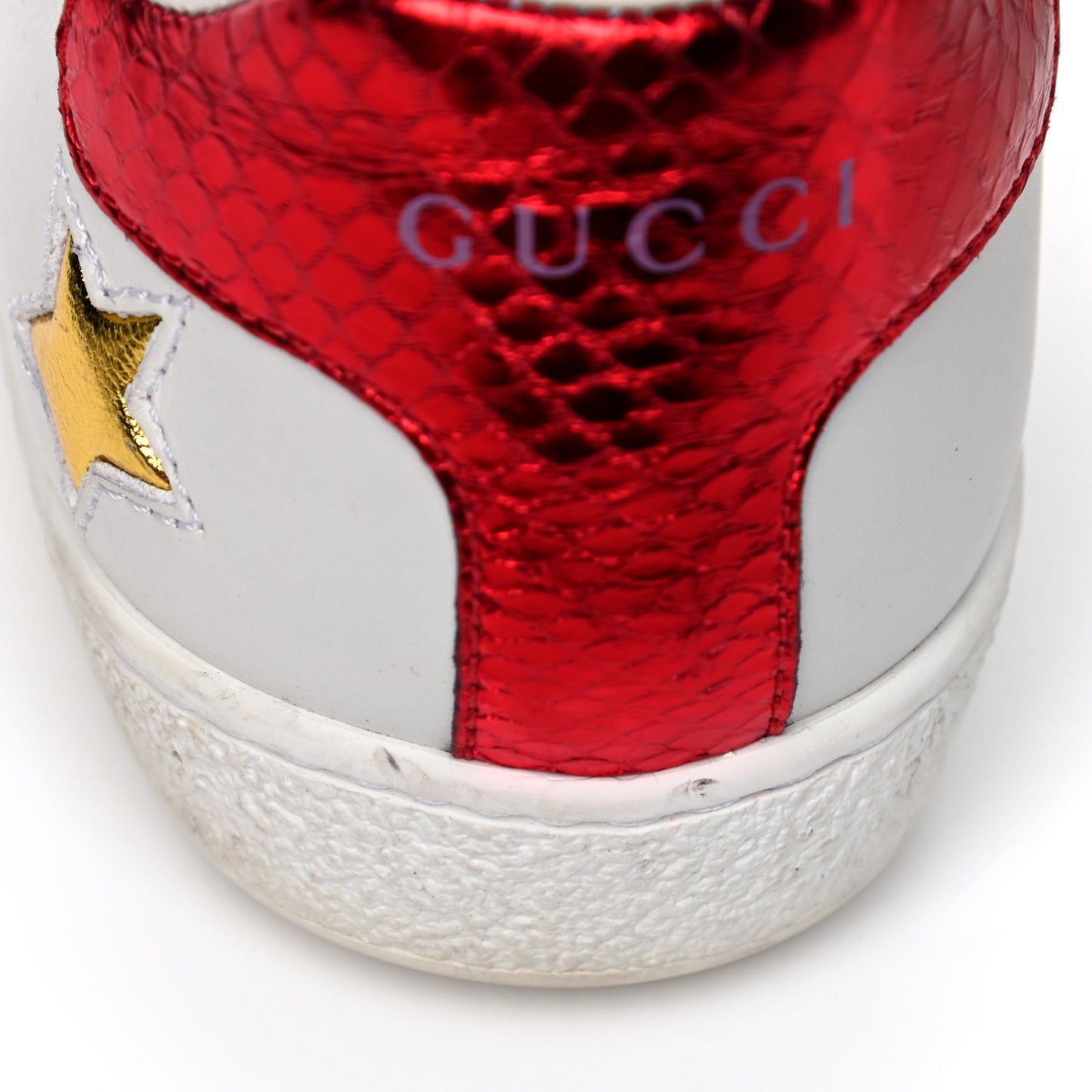Calfskin Ayers Web Star Embroidered Womens Ace Sneakers 35.5 White Multi