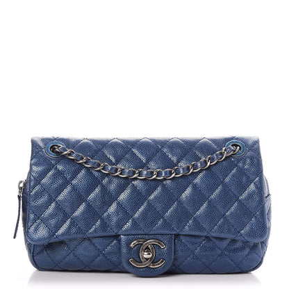 Chanel Iridescent Caviar Quilted Small Chic Flap Dark Blue 1 of 7