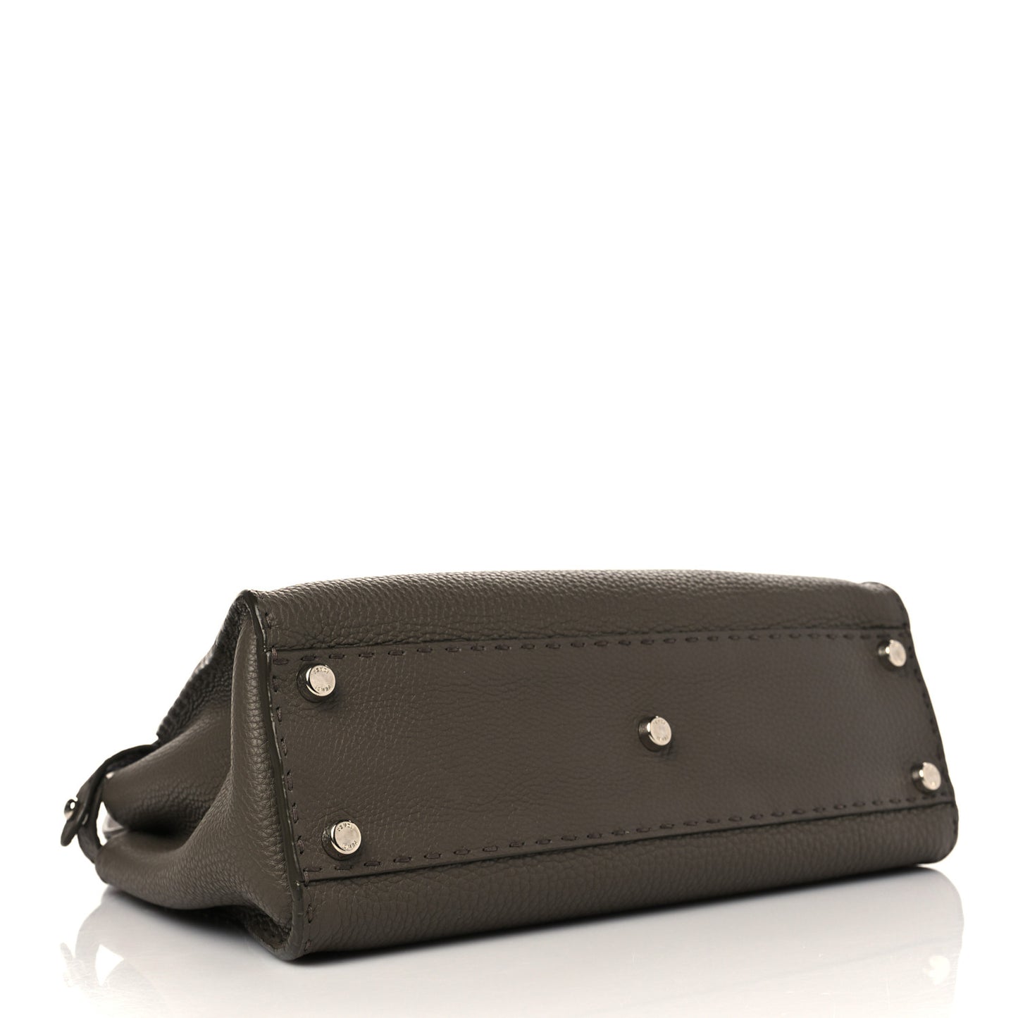 Cuoio Romano Alcantara Selleria Medium Peekaboo Iconic Satchel Grey Fuchsia