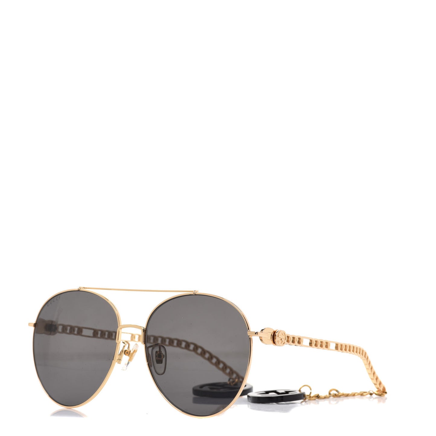 Aviator Charm Chain Sunglasses GG0725S Black