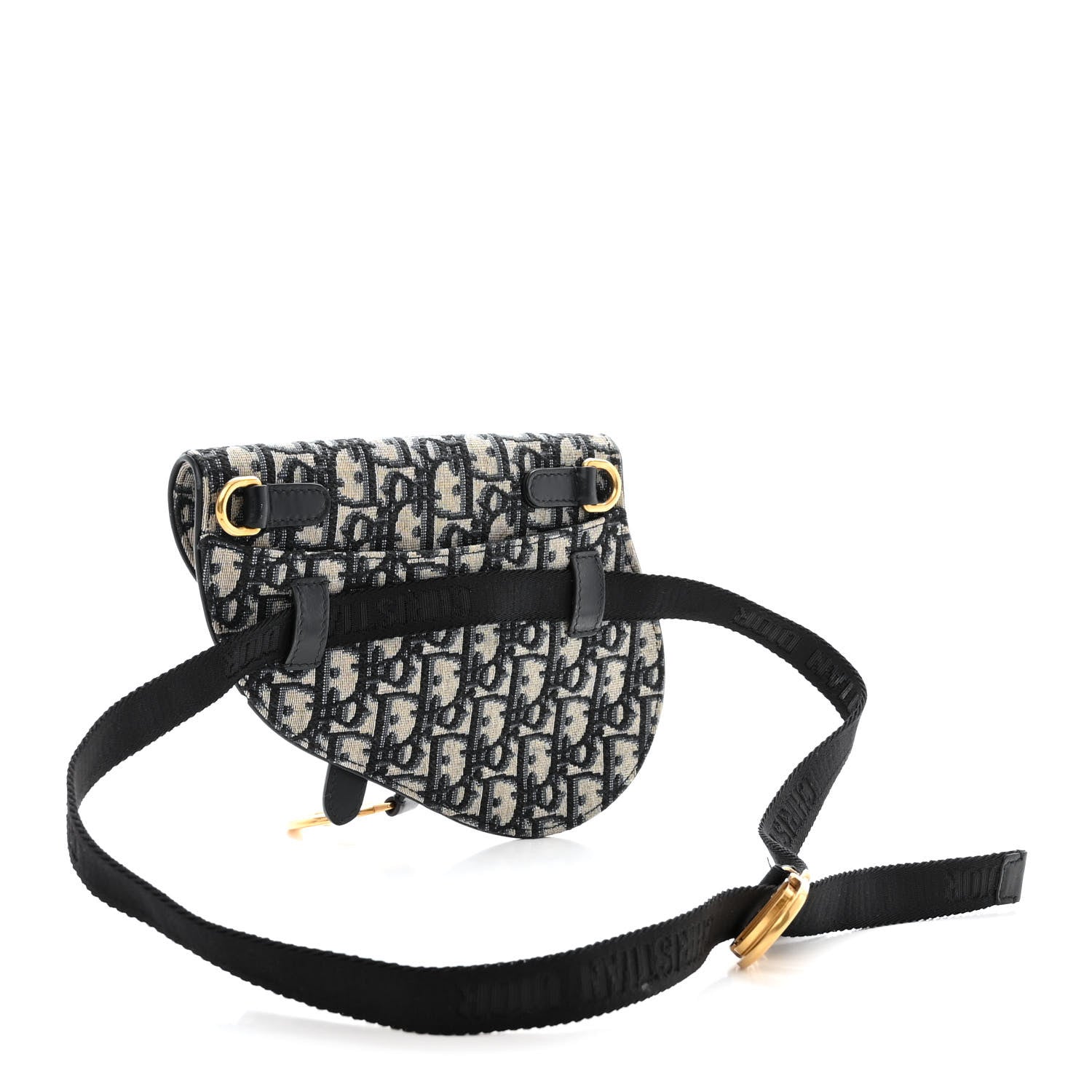 Christian Dior Oblique Saddle Belt Pouch Blue 3 of 11