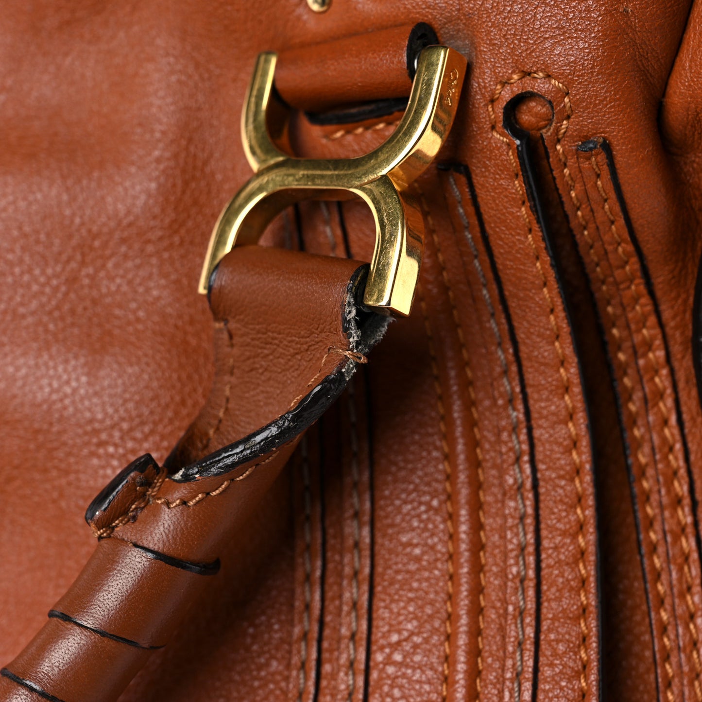 Calfskin Medium Marcie Satchel Tan