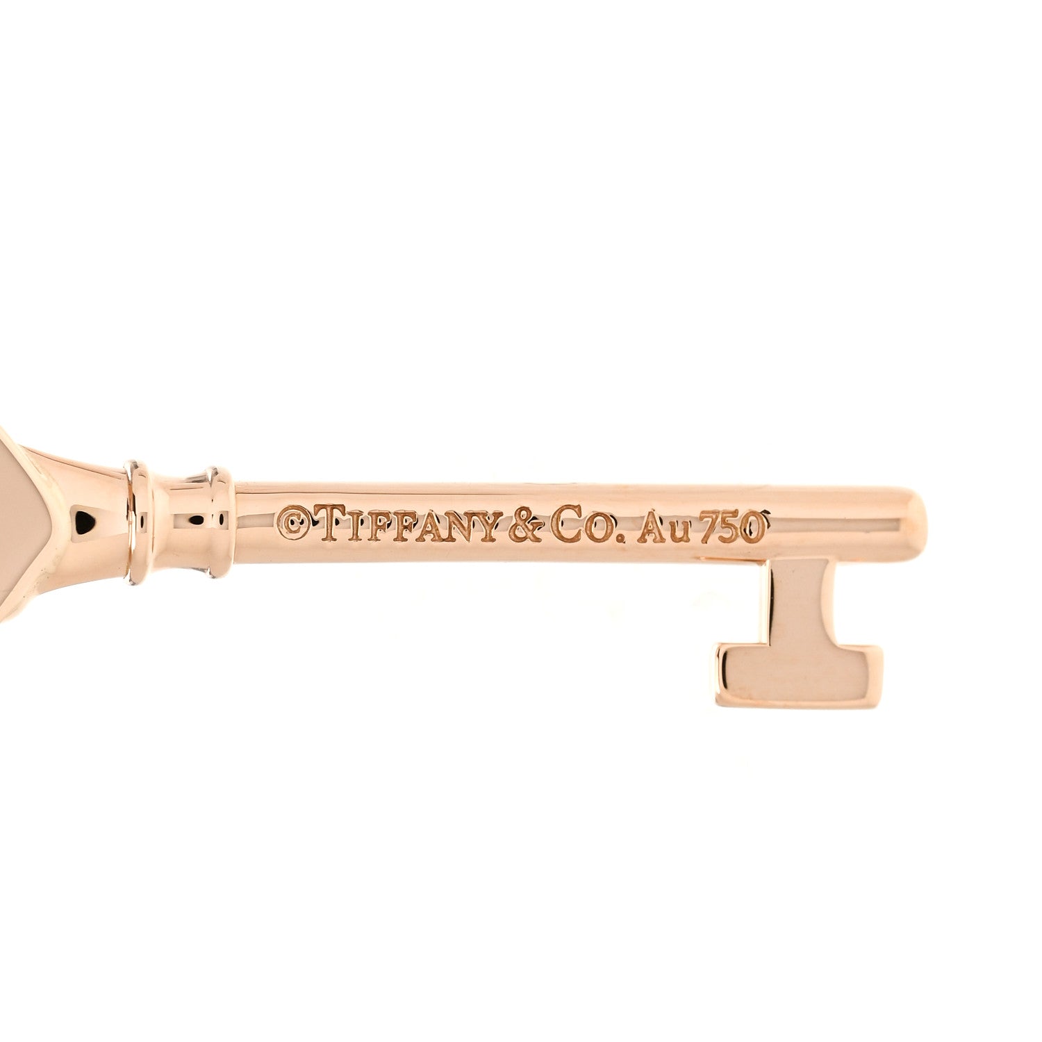 Tiffany 18K Rose Gold Return To Tiffany Heart Key Pendant 4 of 5