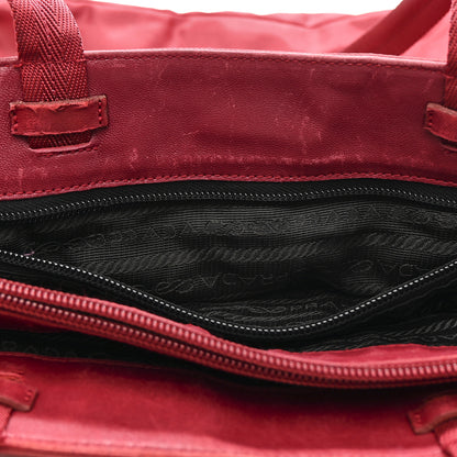 Prada Nylon Zip Tote Bag Granato 13 of 16