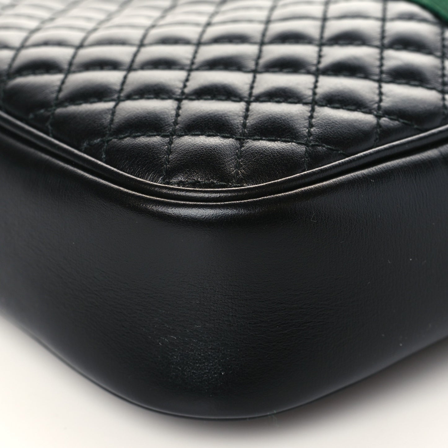 Calfskin Web Trapuntata Small GG Shoulder Bag Black
