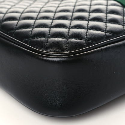 Gucci Calfskin Web Trapuntata Small GG Shoulder Bag Black 8 of 9