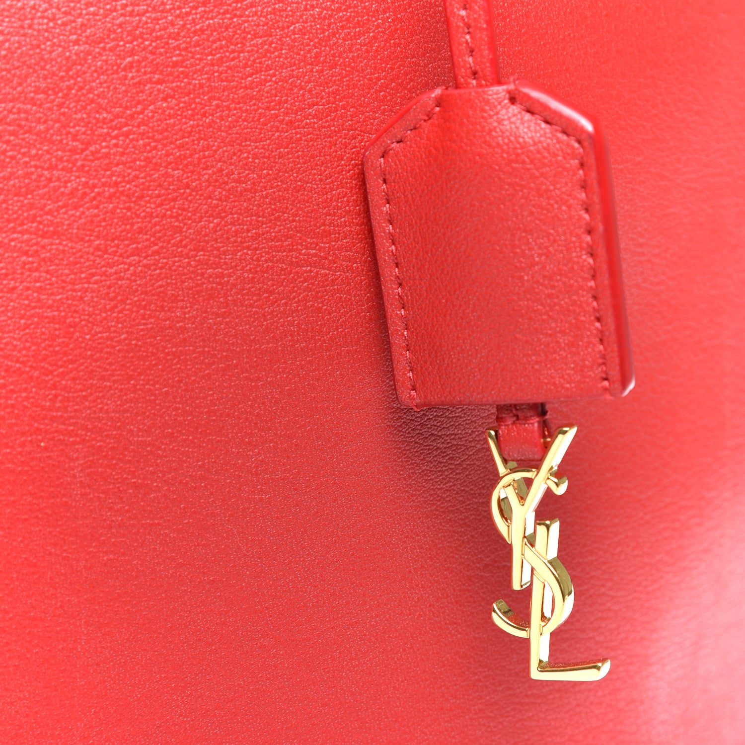Saint Laurent Calfskin Toy Shopping Tote Rouge Eros 7 of 7