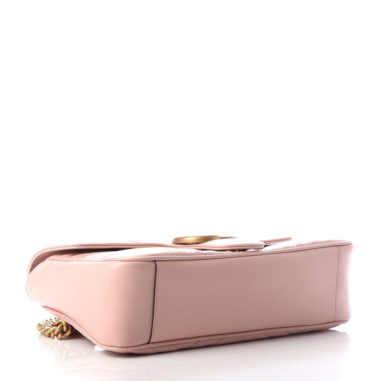 Gucci Calfskin Matelasse Small GG Marmont Shoulder Bag Perfect Pink 4 of 9