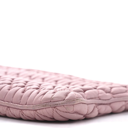 Miu Miu Nappa Matelasse Crystal Crossbody Clutch Rosa 9 of 11