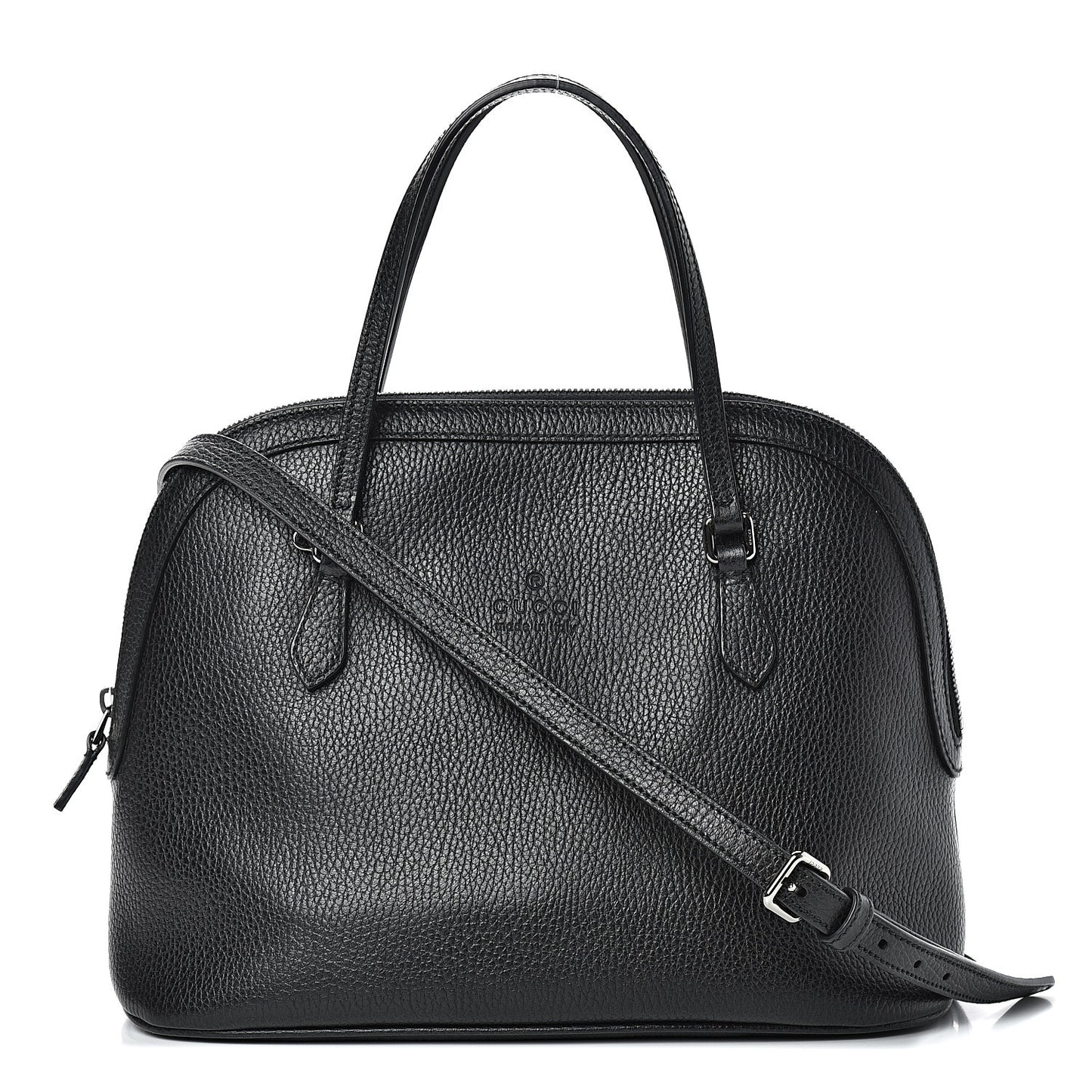 Calfskin Medium Dome Bag Black