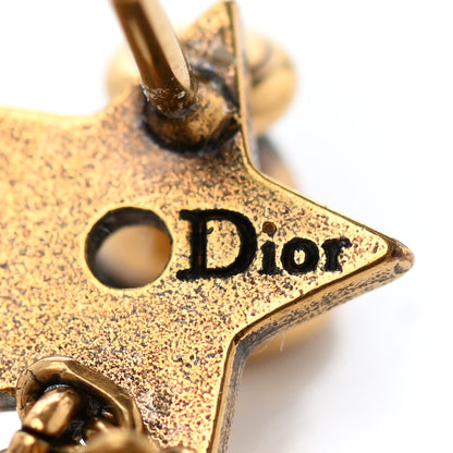 Christian Dior Metal Star J'adior Drop Earrings Antique Gold 4 of 4