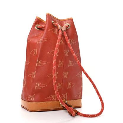 Louis Vuitton Canvas Americas Cup 1995 Saint Tropez Drawstring Bag Red 3 of 11