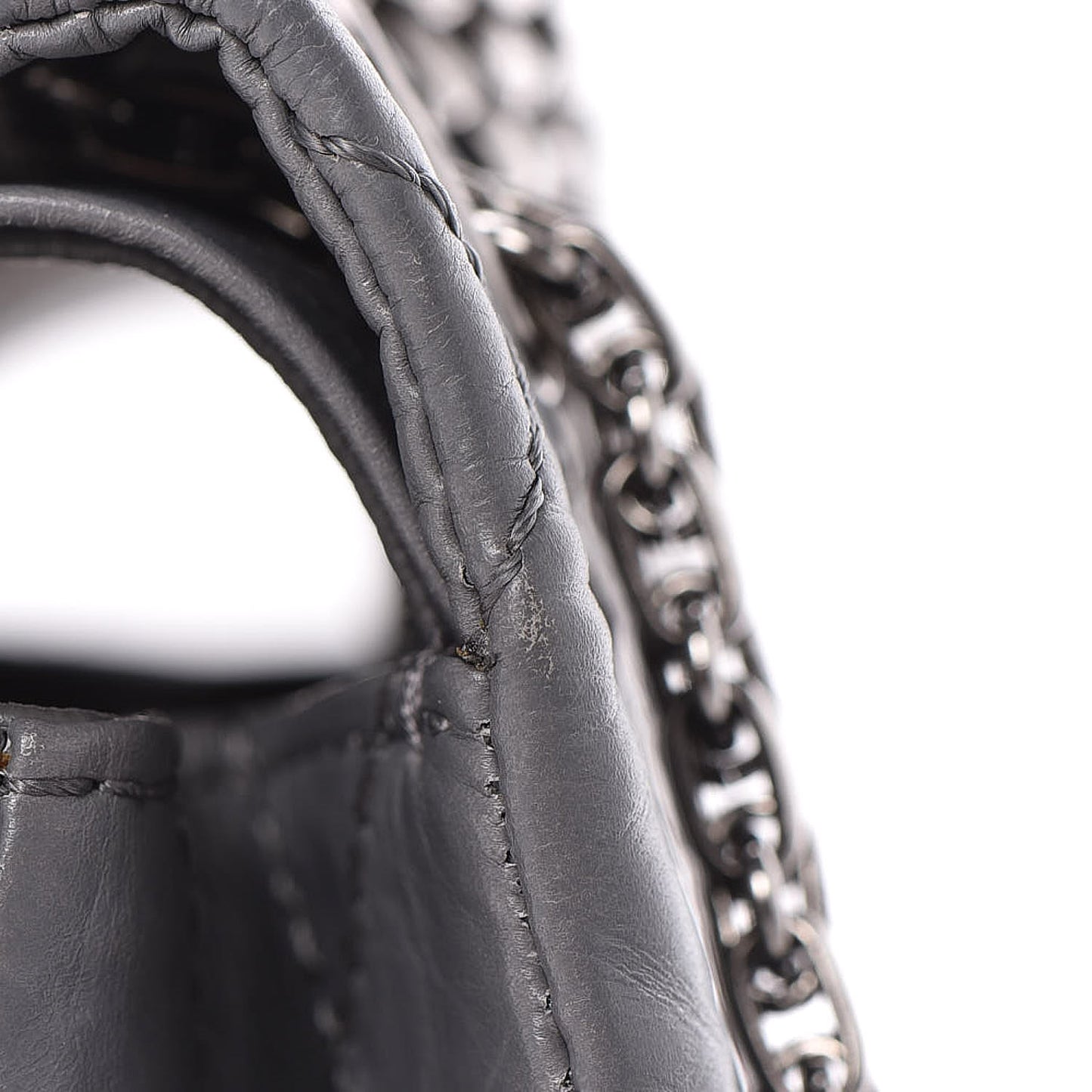 Aged Calfskin Quilted 2.55 Reissue 226 Flap Grey