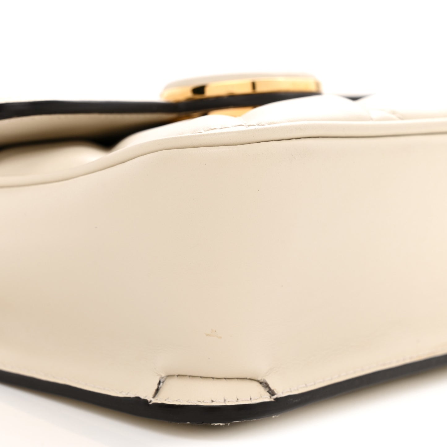 Calfskin Quilted Mini Deco Shoulder Bag Mystic White