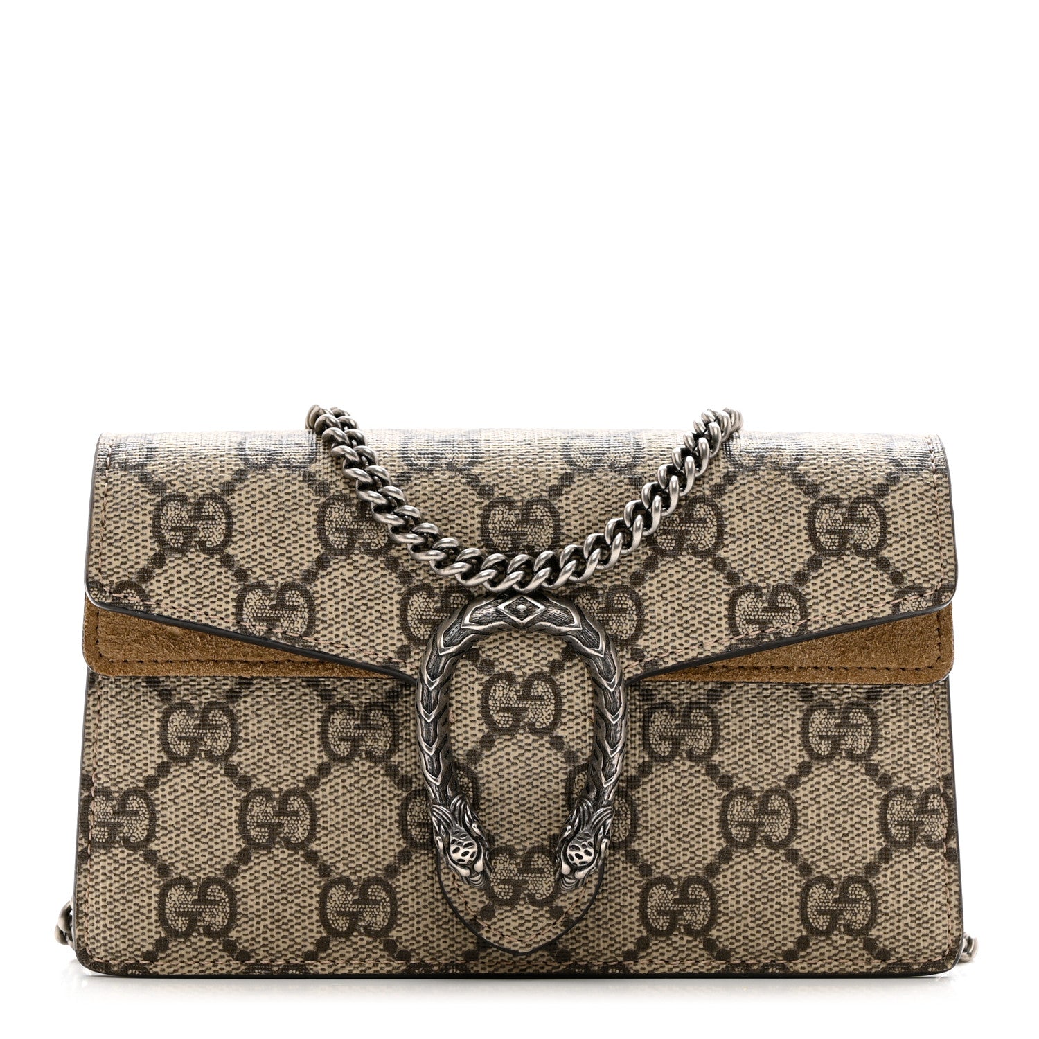 Gucci GG Supreme Monogram Super Mini Dionysus Shoulder Bag Taupe 1 of 7