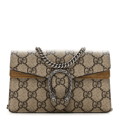 Gucci GG Supreme Monogram Super Mini Dionysus Shoulder Bag Taupe 1 of 7