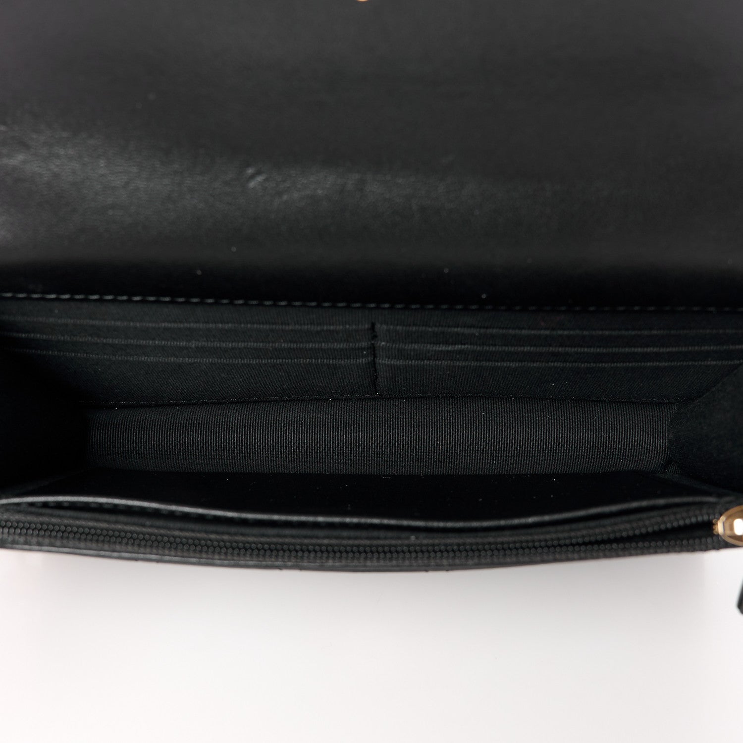 Chanel Lambskin Quilted Pearl Wallet On Chain WOC Black 5 of 12