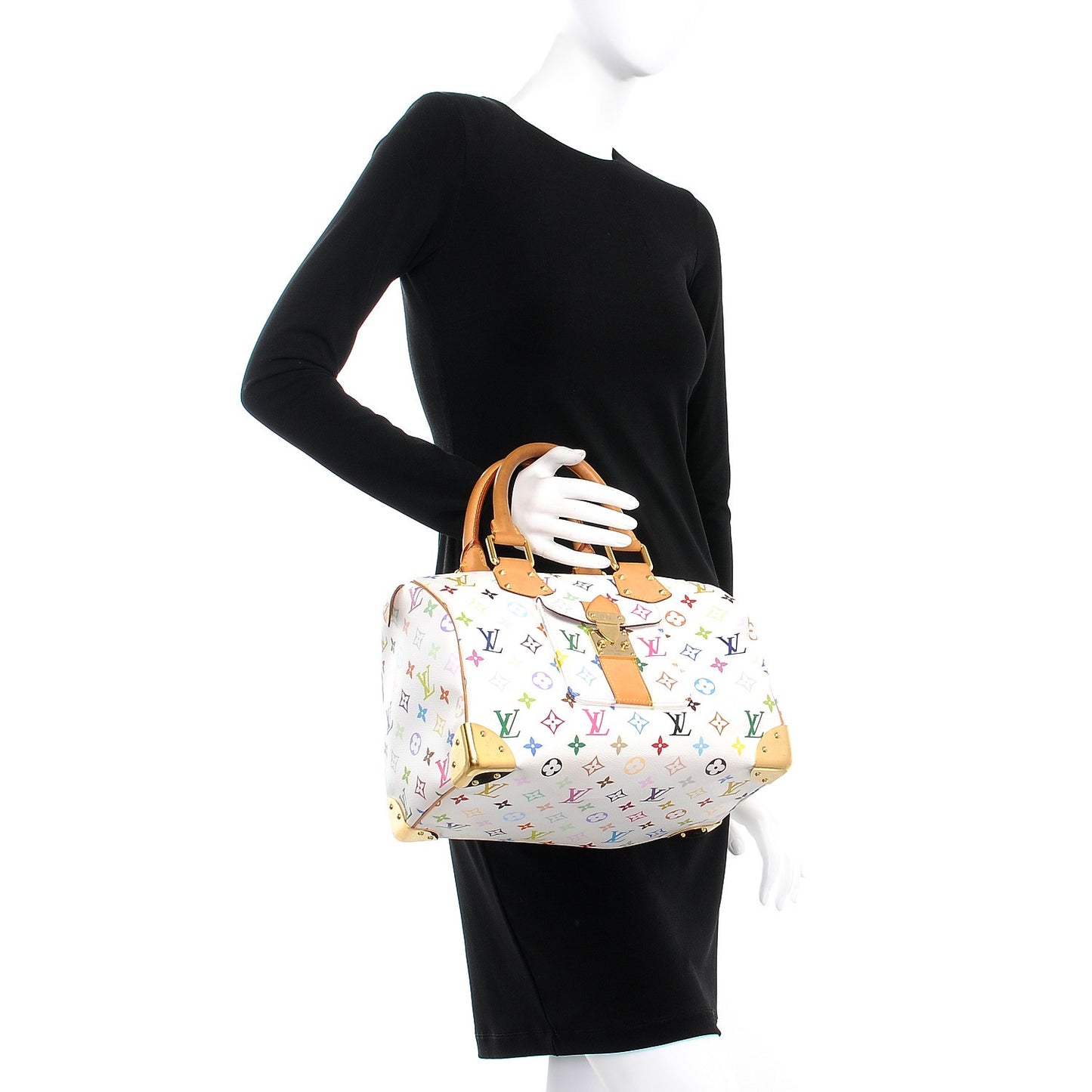 Monogram Multicolor Speedy 30 White