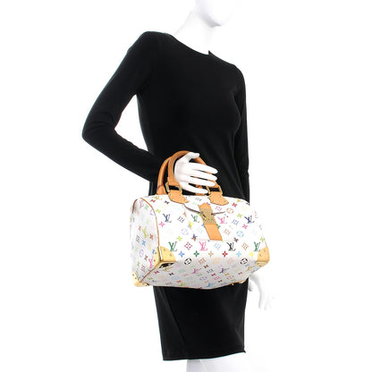 Louis Vuitton Monogram Multicolor Speedy 30 White 2 of 9