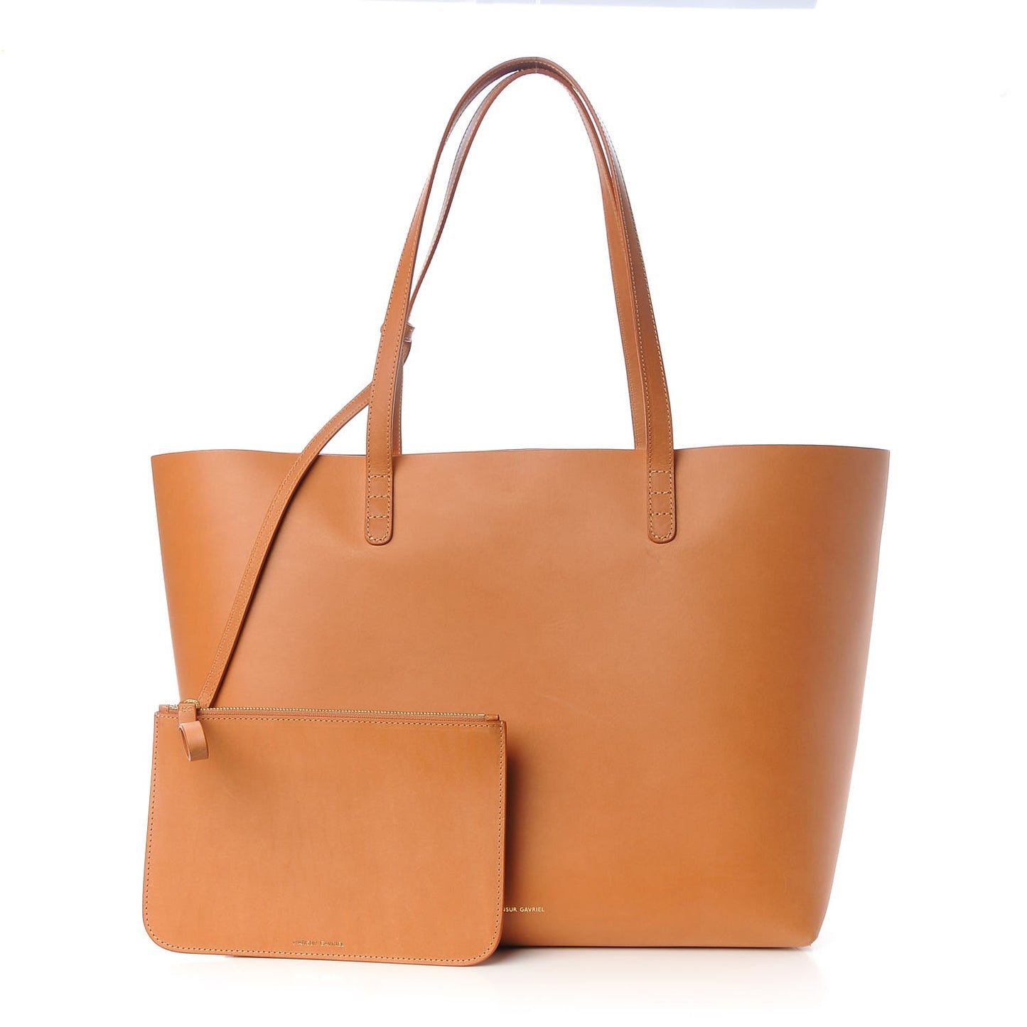 Vegetable Tanned Calfskin Small Shopping Bag Camello Rosa