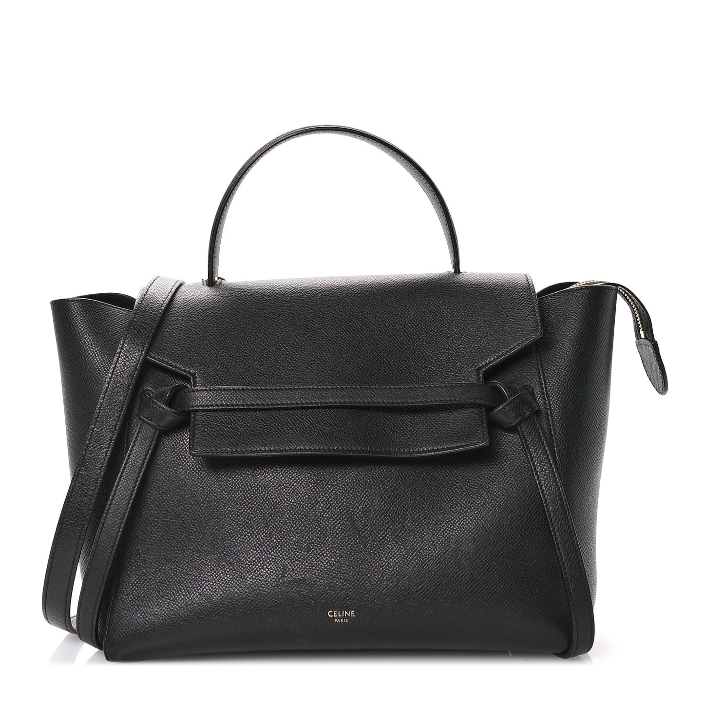 Grained Calfskin Mini Belt Bag Black