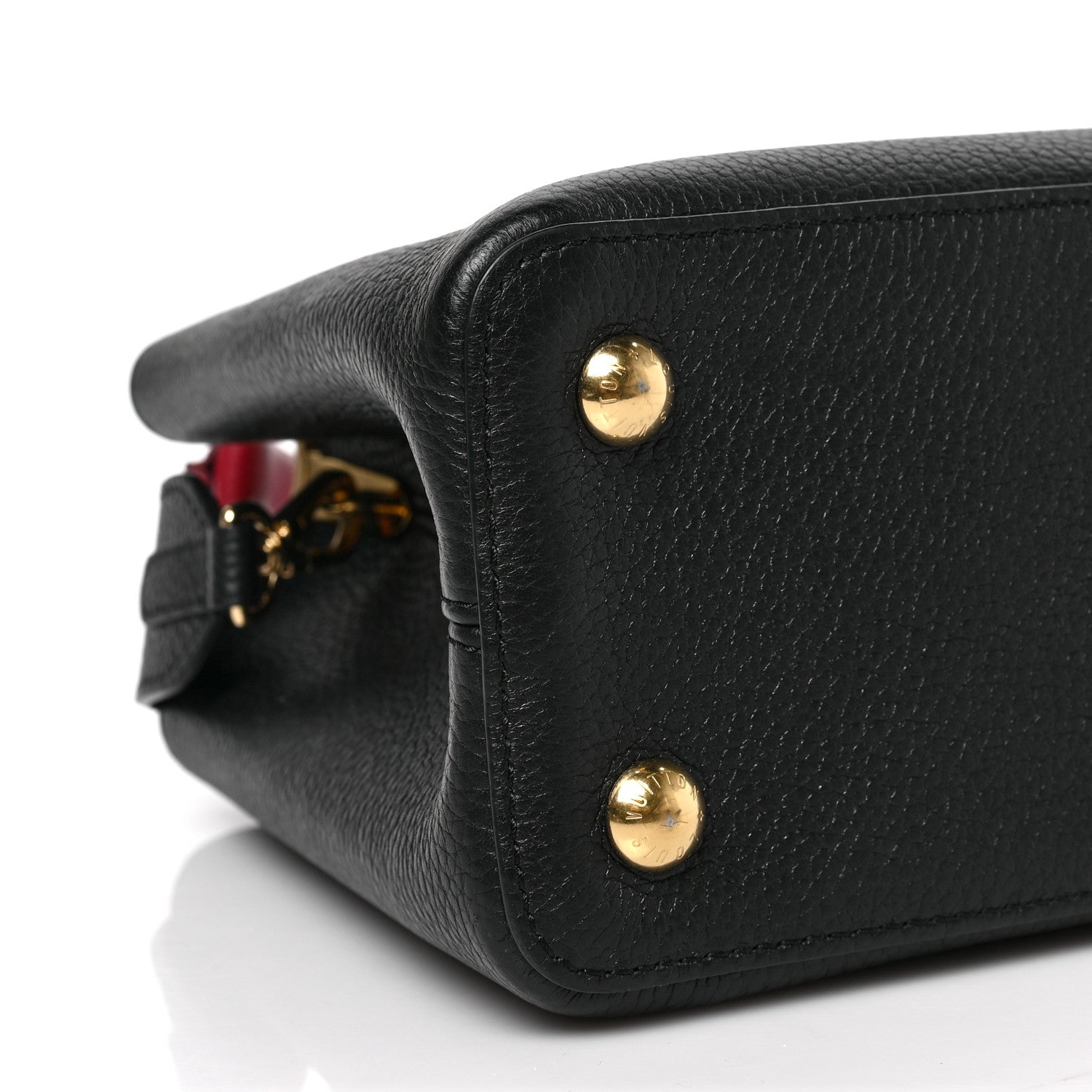 Louis Vuitton Taurillon Capucines PM Black Arizona Beige Ruby Red 7 of 8