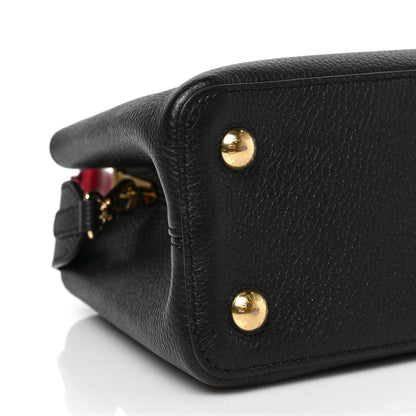 Louis Vuitton Taurillon Capucines PM Black Arizona Beige Ruby Red 7 of 8