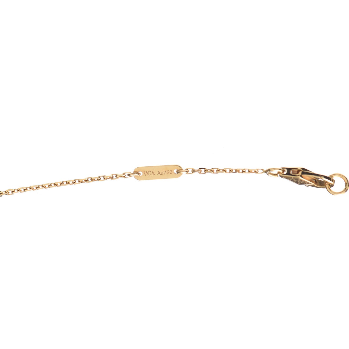 18K Yellow Gold Mother of Pearl Sweet Alhambra Pendant Necklace