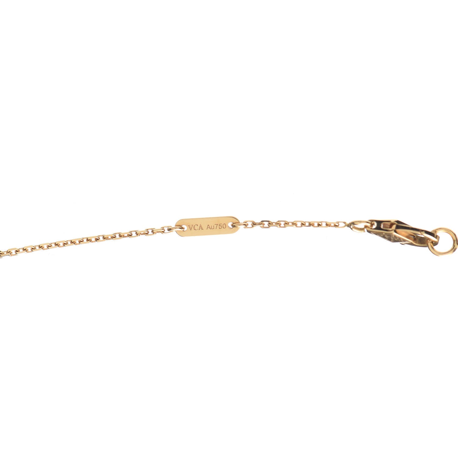 Van Cleef & Arpels 18K Yellow Gold Mother of Pearl Sweet Alhambra Pendant Necklace 6 of 8