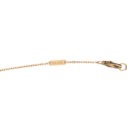 Van Cleef & Arpels 18K Yellow Gold Mother of Pearl Sweet Alhambra Pendant Necklace 6 of 8
