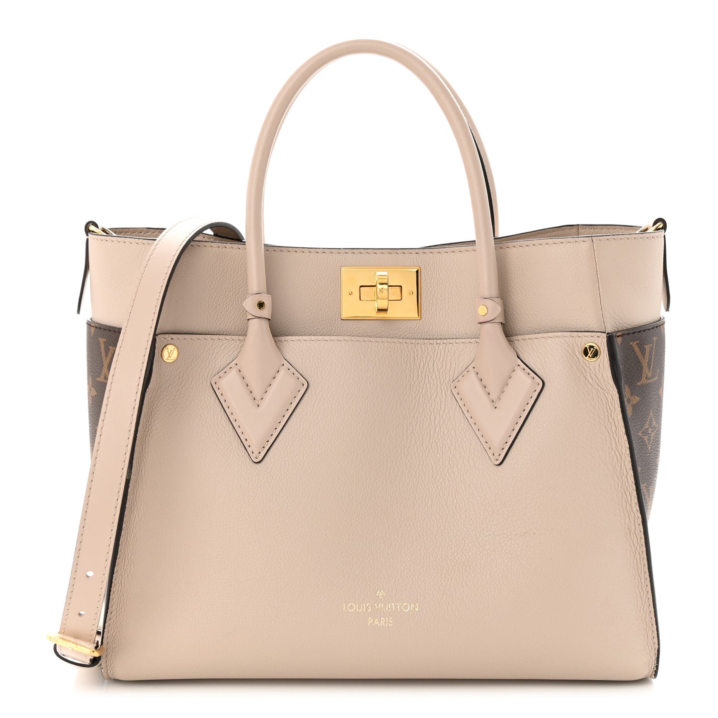 Calfskin Monogram On My Side Greige