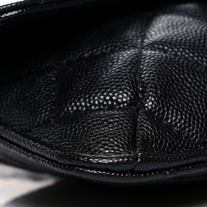 Chanel Caviar Fabric Quilted Foldable Tote With Chain Black Multicolor 15 of 16