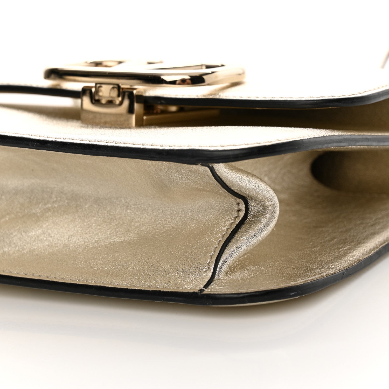 Valentino Garavani Metallic Calfskin Small VSling Shoulder Bag Gold 9 of 17
