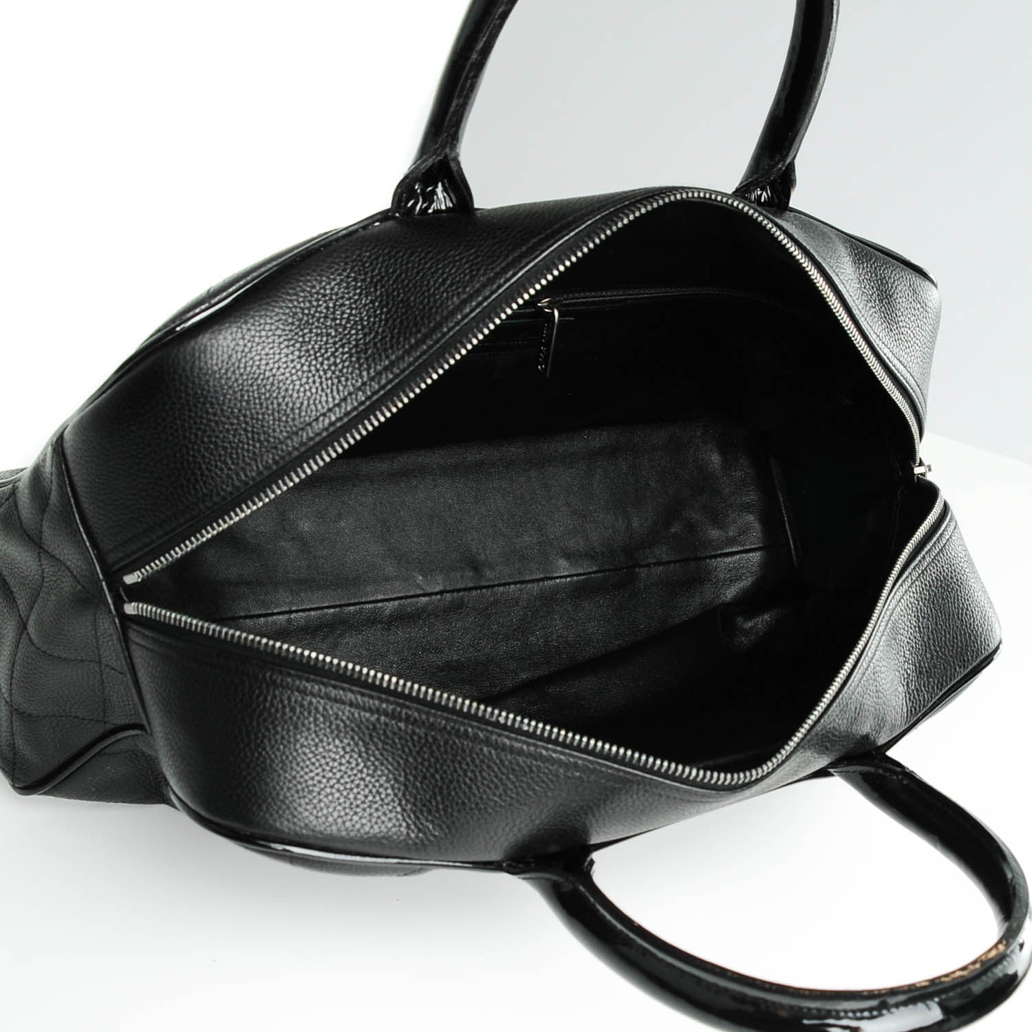Chanel Calfskin Quilted Large Bowler Black 5 of 8