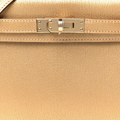 Hermes Metallic Chevre Chamkilight Mini Kelly Sellier 20 Dore 8 of 11