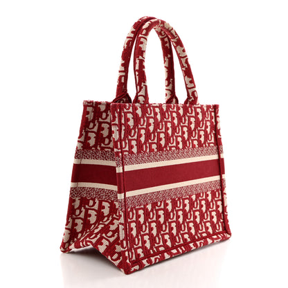 Christian Dior Oblique Small Book Tote Burgundy Multicolor 2 of 10
