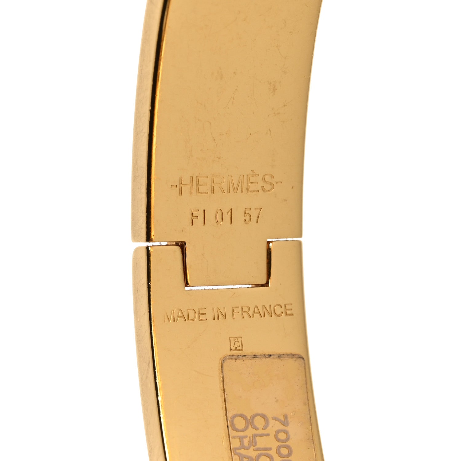 Hermes Enamel Narrow Clic Clac H Bracelet GM Orange 4 of 5