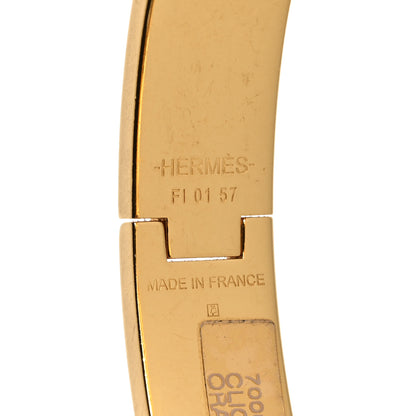Hermes Enamel Narrow Clic Clac H Bracelet GM Orange 4 of 5