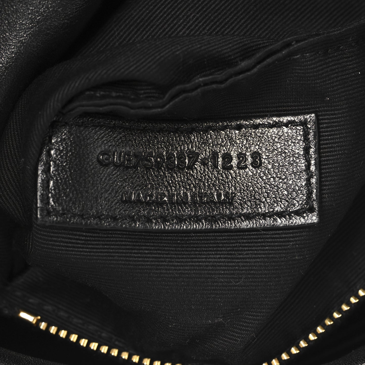 Crinkled Calfskin Quilted Toy Loulou Puffer Monogram Chain Satchel Black