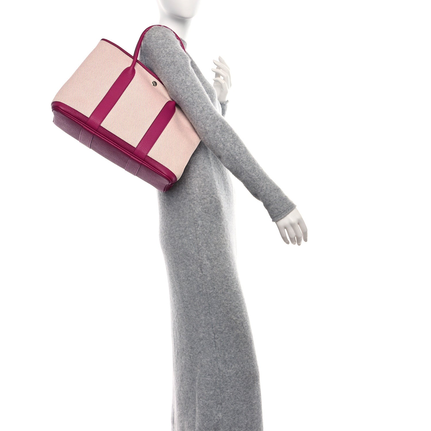 Hermes Toile Negonda Garden Party Tote 36 MM Ecru Rose Pourpre 3 of 9