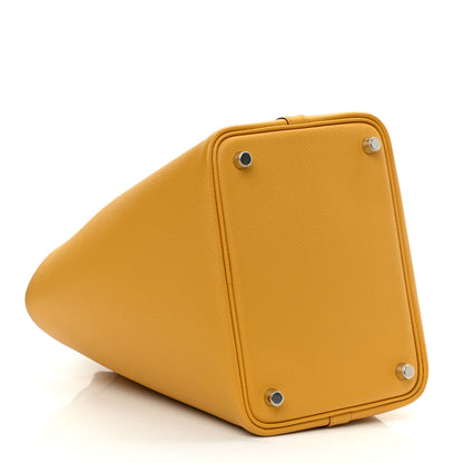 Hermes Epsom Tressage De Cuir Picotin Lock 18 PM Amber 4 of 9