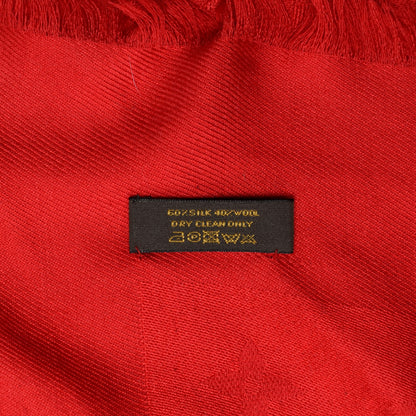Louis Vuitton Silk Wool Monogram Shawl Pomme D'Amour 5 of 6