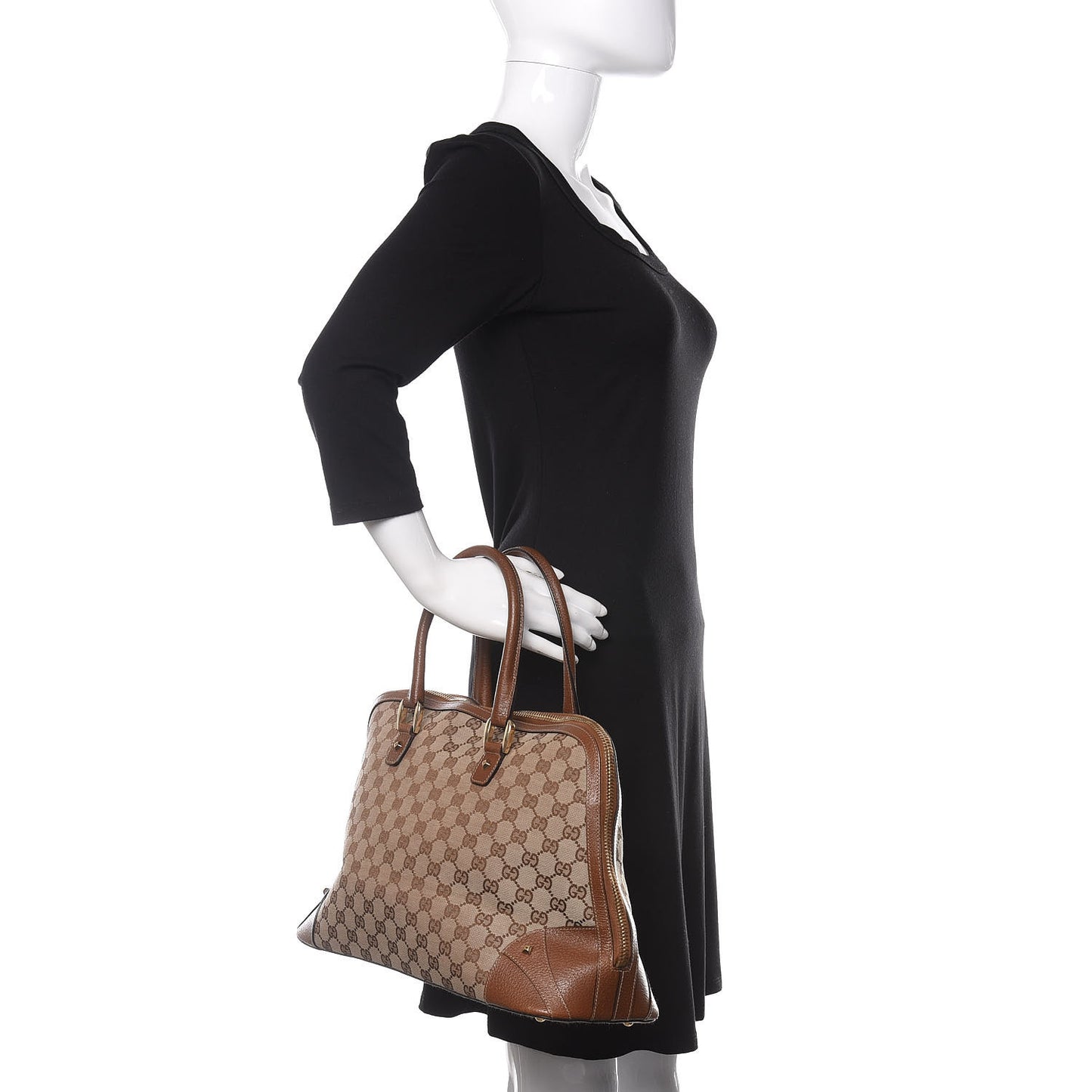 Monogram Top Handle Bag Maple Brown