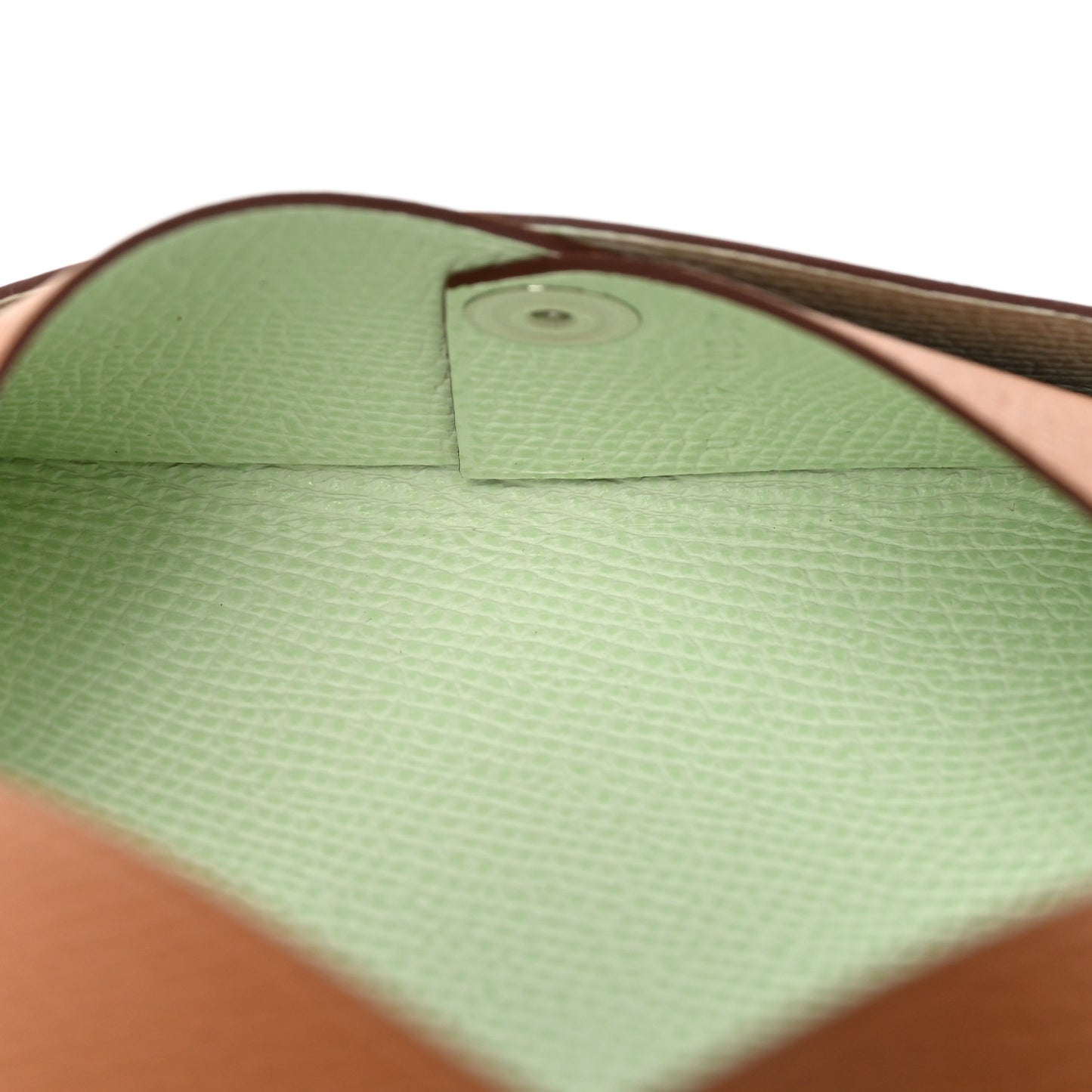 Epsom Verso Calvi Card Case Gold Vert Fizz