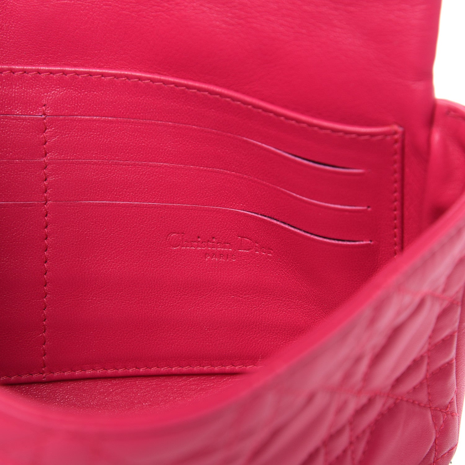 Christian Dior Lambskin Cannage New Lock Pouch Fuchsia 14 of 14