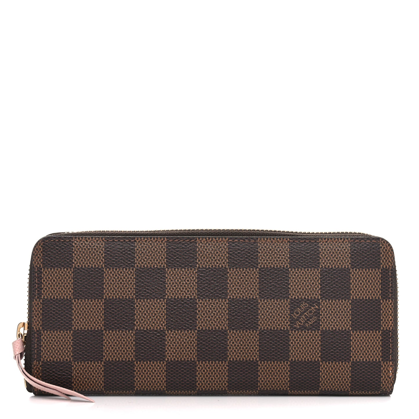 Damier Ebene Clemence Wallet Rose Ballerine