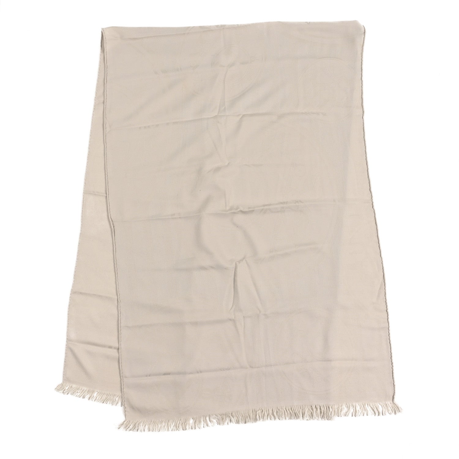 Hermes Cashmere Silk New Libris Stole Ivoire 2 of 3