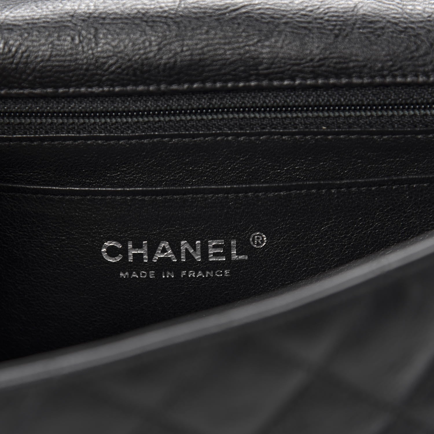 Chanel Crumpled Calfskin Quilted Mini Rectangular Flap So Black 8 of 13