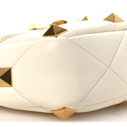 Valentino Garavani Nappa Medium Roman Stud Shoulder Bag Ivory 8 of 10