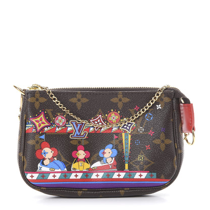 Louis Vuitton Monogram 2020 Christmas Animation Bumper Cars Mini Pochette Accessories Coquelicot 1 of 7